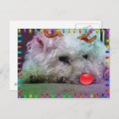 WENSEND U VROLIJKE KERSTMIS FEESTDAGENKAART (Voorkant / Achterkant)