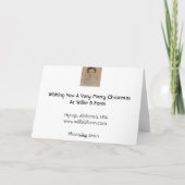 Wensend u zeer Vrolijke Kerstmis Feestdagen Kaart (Achterkant)