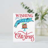 Wensend u zeer zoete Kerstmis Briefkaart (Staand voorkant)