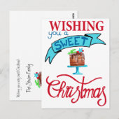 Wensend u zeer zoete Kerstmis Briefkaart (Voorkant / Achterkant)