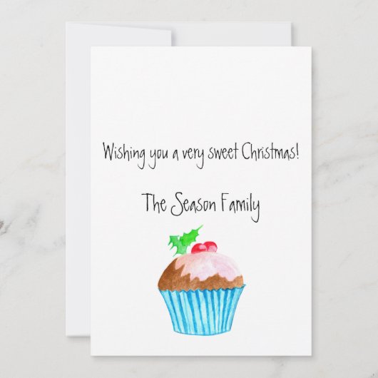 Wensend u zeer zoete Kerstmis! Kaart (Achterkant)