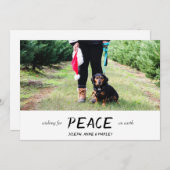 Wensend Vrede op Aarde Foto Modern Minimalistisch Feestdagenkaart (Voorkant / Achterkant)