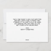 Wensend Vrede op Aarde Foto Modern Minimalistisch Feestdagenkaart (Achterkant)