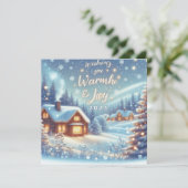 Wensend warmte en vreugde voor 2025 feestdagenkaart (Staand voorkant)