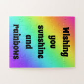 Wensend Zonneschijn Regenboog Legpuzzel (Horizontaal)