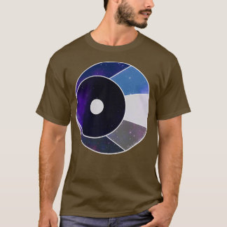 Wensende halve maan wit en blauw t-shirt