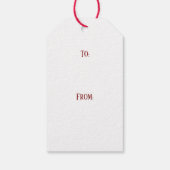 Wensende Ooi Schaap Lam Santa Cadeaubijsluiter Cadeaulabel (Achterkant)