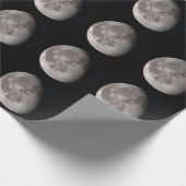 Wensende reuzenmaanfase NASA-afbeeldingen Cadeaupapier (Hoek)