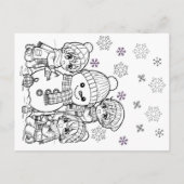 Wensende u de vrolijkste kerst anime kleuren briefkaart (Achterkant)