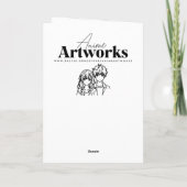 Wensende u de vrolijkste kerst anime kleuren kaart (Achterkant)