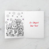 Wensende u de vrolijkste kerst anime kleuren kaart (Binnen)