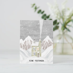 Wenskaart (10,8 x 14,2 cm) - Fijne Feestdagen Briefkaart