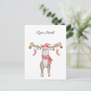 Wenskaart (10,8 x 14,2 cm) - Fijne Kerst Briefkaart