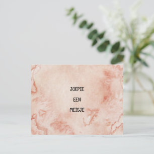 Wenskaart (10,8 x 14,2 cm) - Joepie Een Meisje Briefkaart