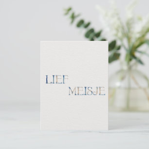 Wenskaart (10,8 x 14,2 cm) - Lief Meisje Briefkaart