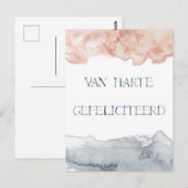 Wenskaart (10,8 x 14,2cm)- Van Harte Gefeliciteerd Briefkaart (Voorkant / Achterkant)