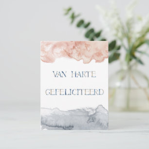 Wenskaart (10,8 x 14,2cm)- Van Harte Gefeliciteerd Briefkaart