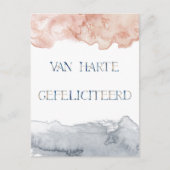 Wenskaart (10,8 x 14,2cm)- Van Harte Gefeliciteerd Briefkaart (Voorkant)