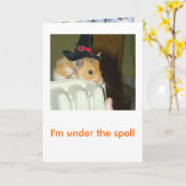 Wenskaart 1 van Halloween Kaart (Gele Bloem)