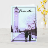 Wenskaart 1 van vrienden kaart (Gele Bloem)