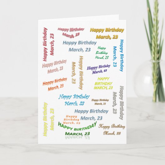 Wenskaart 23 maart kaart (Voorkant)