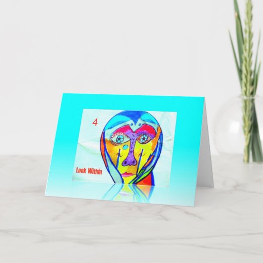 Wenskaart 4 ziet binnen eruit kaart (Voorkant)