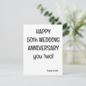 Wenskaart, 50e Jubileum Kaart - FUNNY CARD (Staand voorkant)