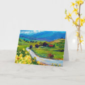 Wenskaart 5 x 7 van de Lente van de Vallei van Kaart (Gele Bloem)
