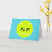 Wenskaart Aangepaste naam/tekst Tennis Ball Player Kaart (Gele Bloem)
