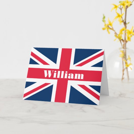 Wenskaart Aangepaste Uniennaam Kaart (Gele Bloem)