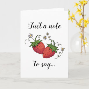 Wenskaart aardbeien kaart