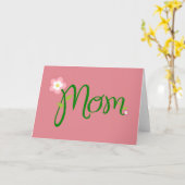 Wenskaart aardbeien roze kaart (Gele Bloem)