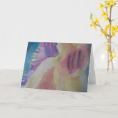 Wenskaart abstract koraalrif kaart (Gele Bloem)