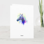 Wenskaart, Abstract meerkleurig paard Kaart (Achterkant)