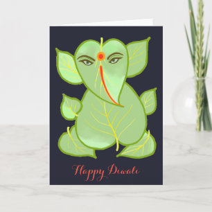 Wenskaart abstracte Ganesha Gelukkig Diwali Kaart