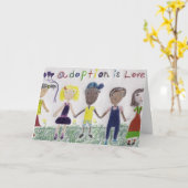 Wenskaart - Adoptie is liefde Kaart (Gele Bloem)