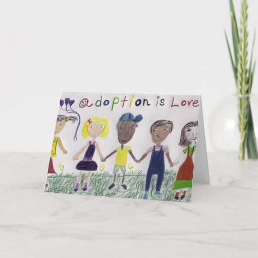 Wenskaart - Adoptie is liefde Kaart (Voorkant)