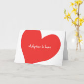 Wenskaart, adoptie is liefde kaart (Gele Bloem)