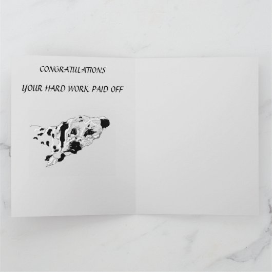 Wenskaart afstuderen: Dalmatiërs Kaart (Binnen)