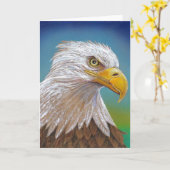 Wenskaart Amerikaanse Bald Eagle Kaart (Gele Bloem)