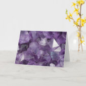 Wenskaart Amethyst Geode Kaart (Gele Bloem)