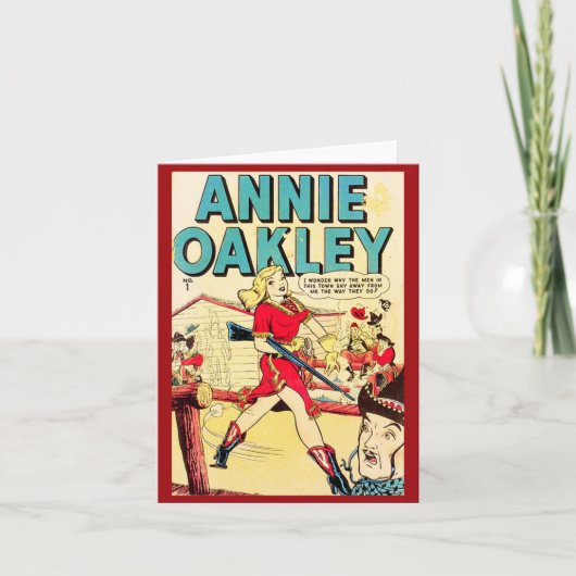  Wenskaart "Annie Oakley" Kaart (Voorkant)