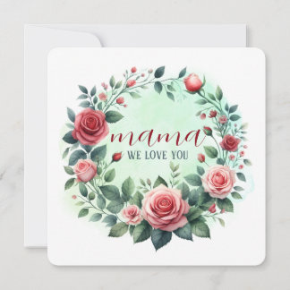 Wenskaart Art Print "mama we love you" Kaart