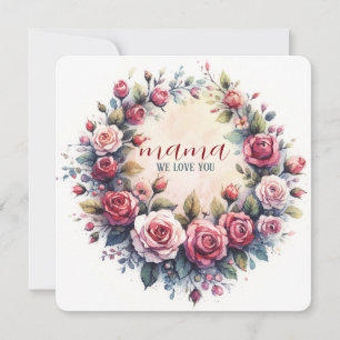 Wenskaart Art Print "mama we love you" Rozen 2 Kaart