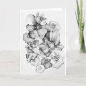 Wenskaart - B&W Nasturtiums Kaart (Voorkant)