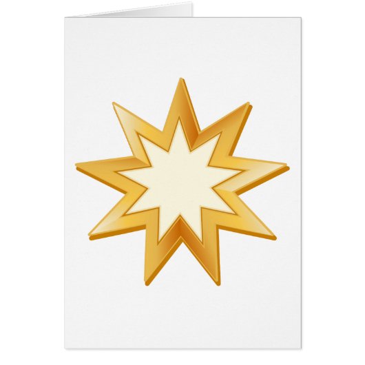 Wenskaart Baha'i Symbol (Voorkant)