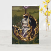 wenskaart "Ballonwagen" Kaart (Gele Bloem)