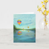 wenskaart "Balonmeer" Kaart (Gele Bloem)