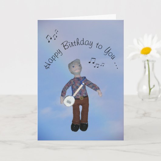 Wenskaart - Banjo Player Kaart (Kleine Plant)