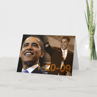 Wenskaart Barack Obama  1-20-09 Kaart